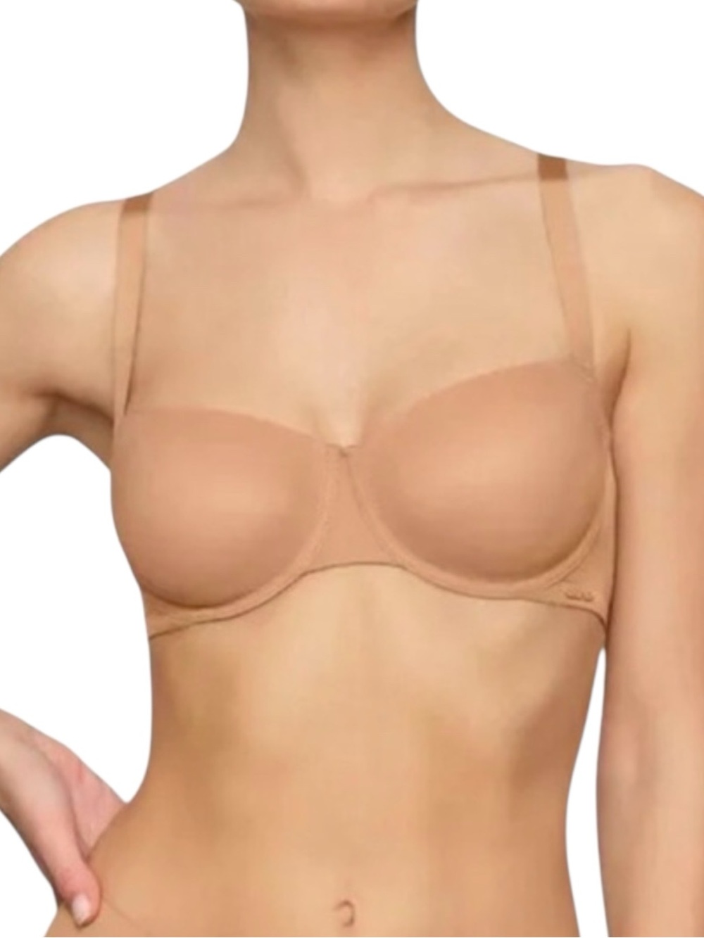 NEW Skims No Show Molded Unlined Balconette Bra Clay 40D NWT